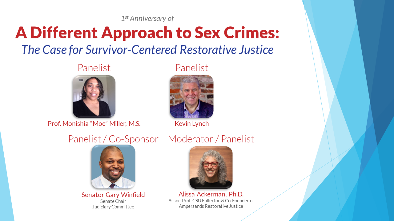 Webinar 1st Anniversary Of A Different Approach To Sex Crimes The